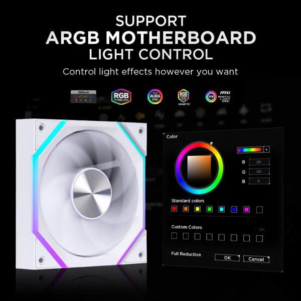 AsiaHorse Nyota ARGB Case Single Fan 120 mm - White